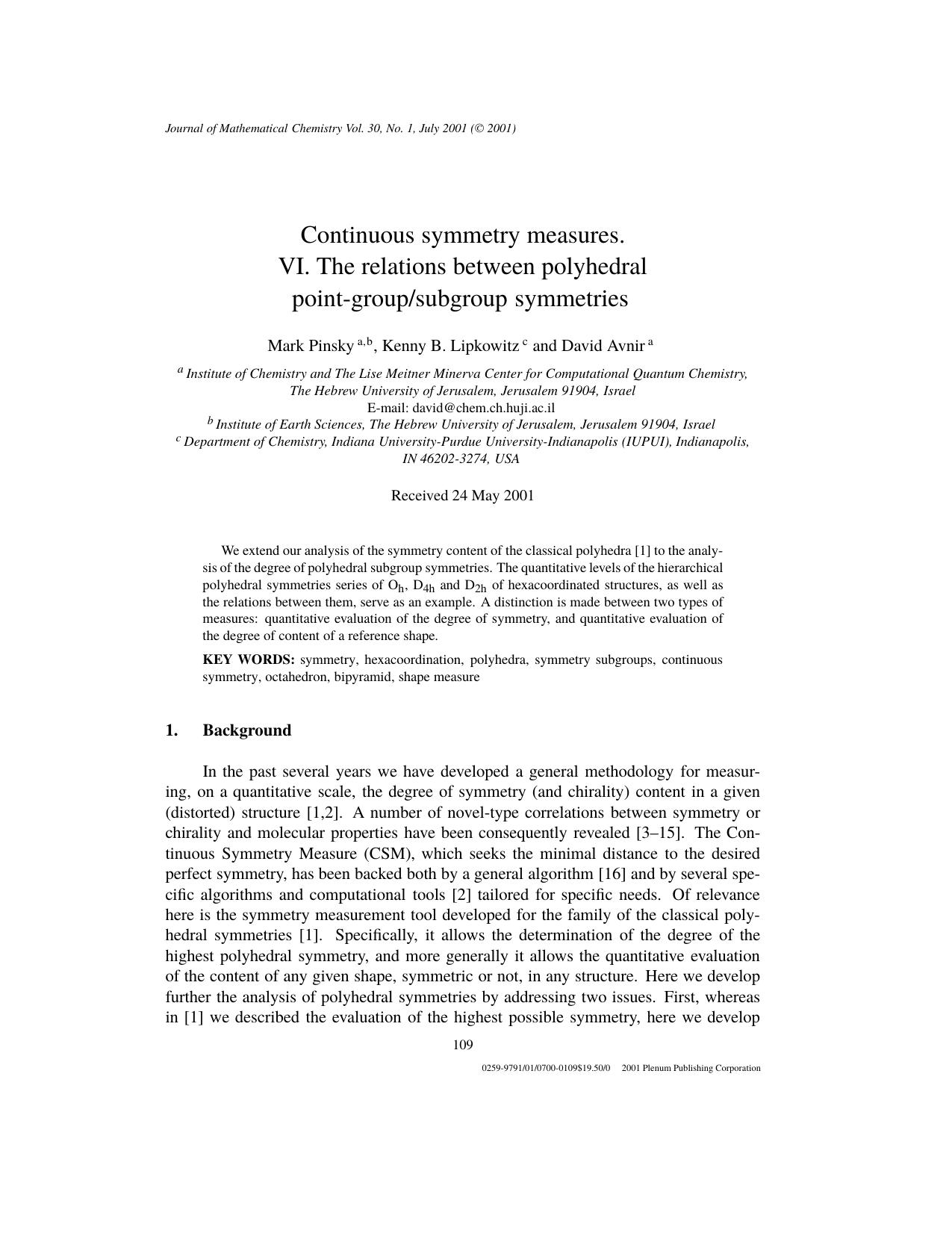 Continuous Symmetry Measures. VI. The Relations Between Polyhedral Point-GroupSubgroup Symmetries by Unknown