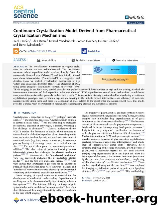 Continuum Crystallization Model Derived from Pharmaceutical Crystallization Mechanisms by unknow