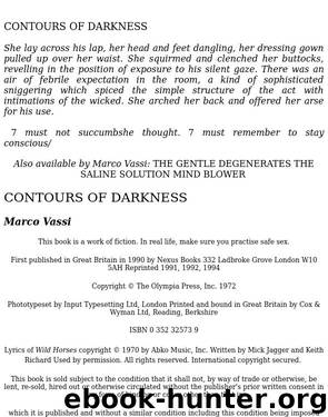 Contours of Darkness (The Vassi Collection #5) by Marco Vassi by Unknown