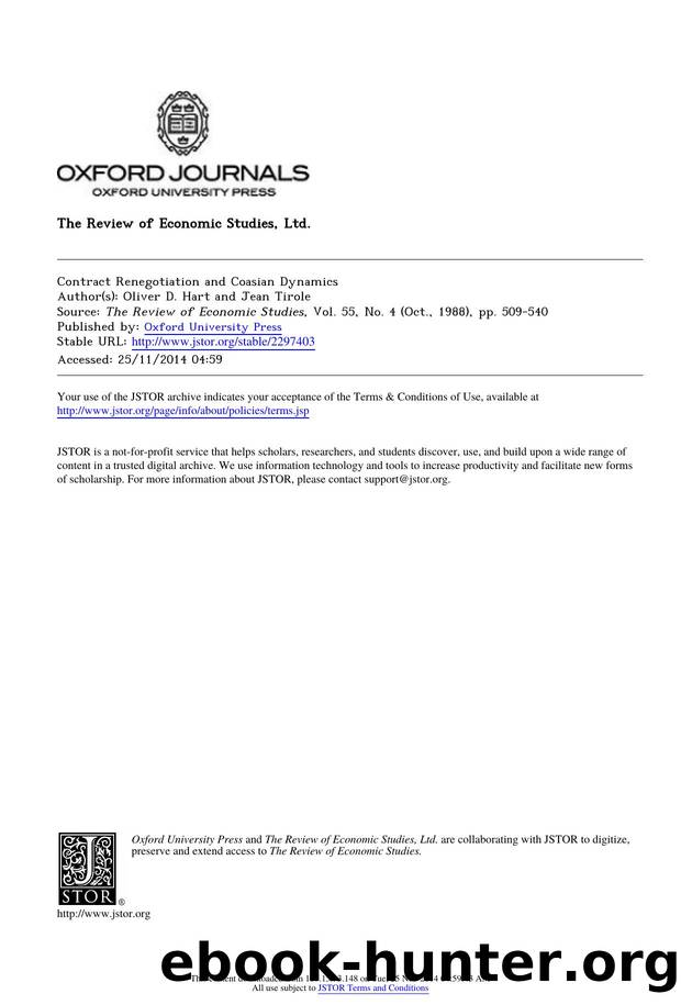 Contract Renegotiation and Coasian Dynamics by Contract Renegotiation & Coasian Dynamics
