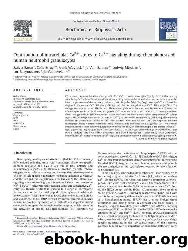 Contribution of intracellular Ca2+ stores to Ca2+ signaling during chemokinesis of human neutrophil granulocytes by unknow