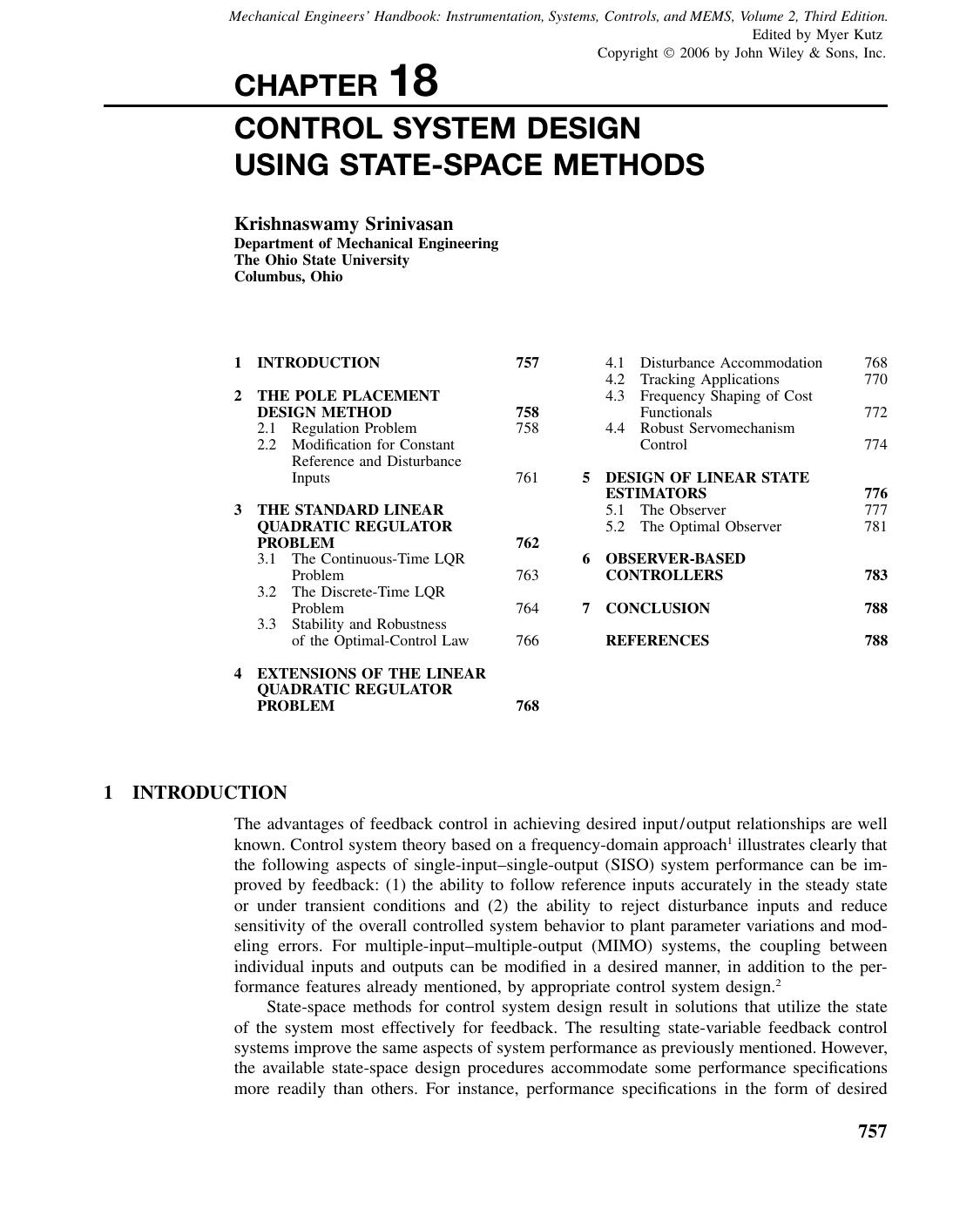 Control System Design Using State-Space Methods by penta