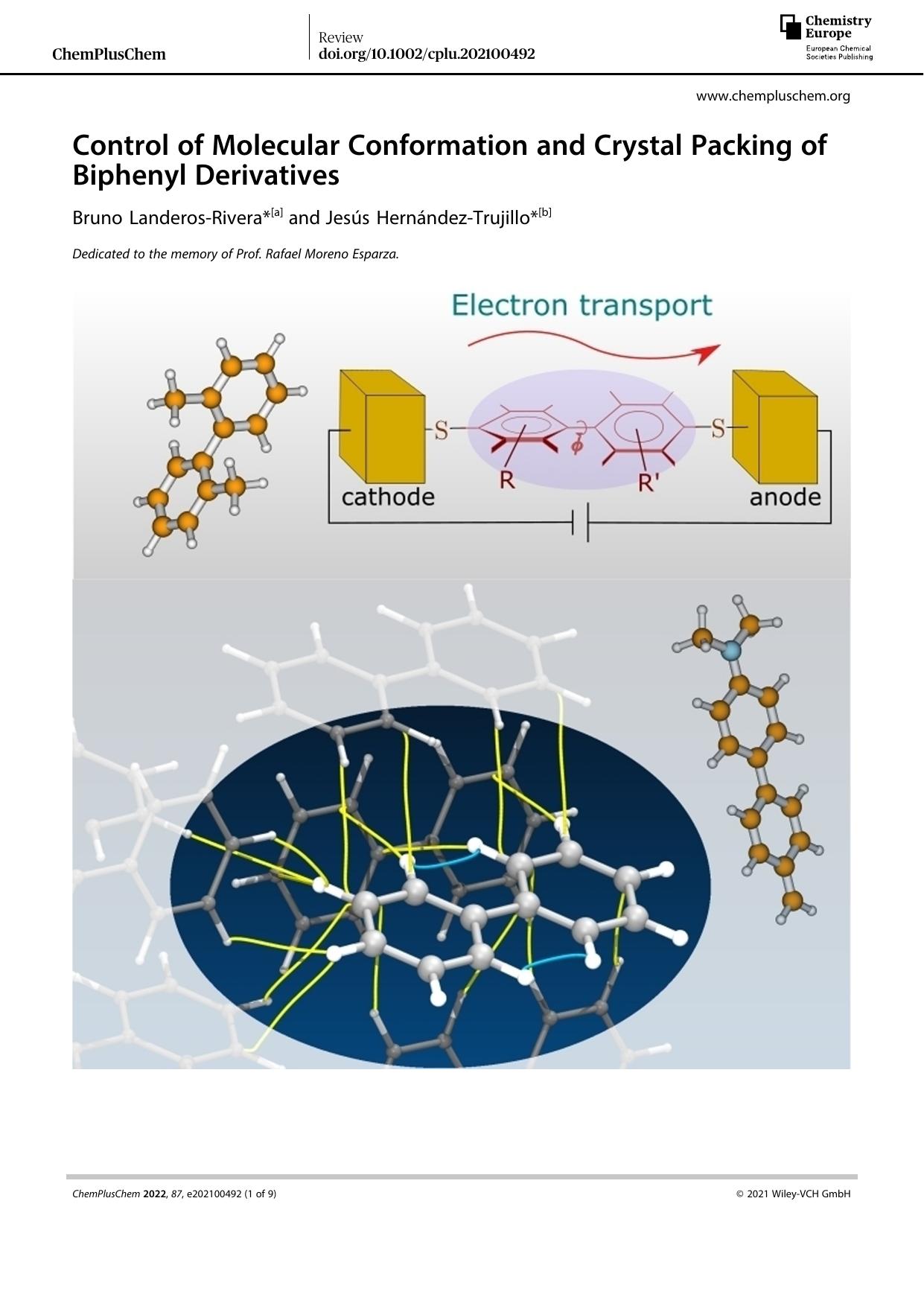 Control of Molecular Conformation and Crystal Packing of Biphenyl Derivatives by Unknown
