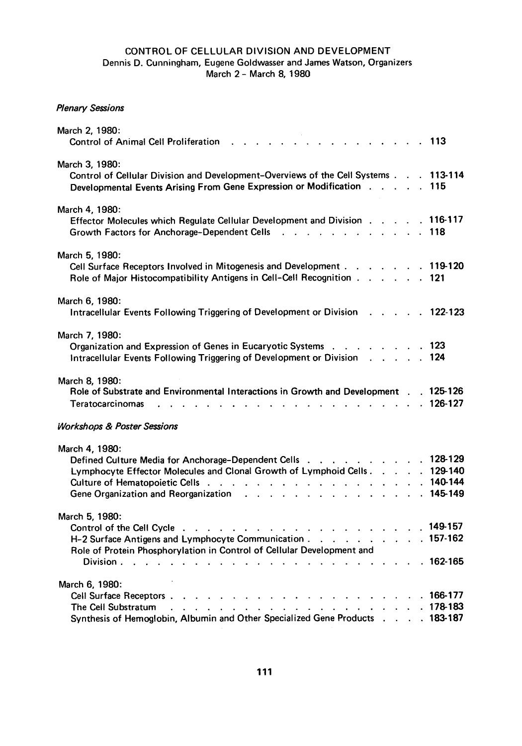 Control of cellular division and development by Unknown