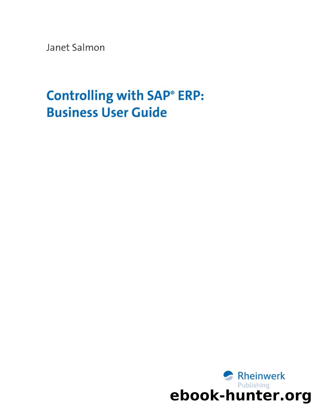 Controlling with SAP ERP by Business User Guide