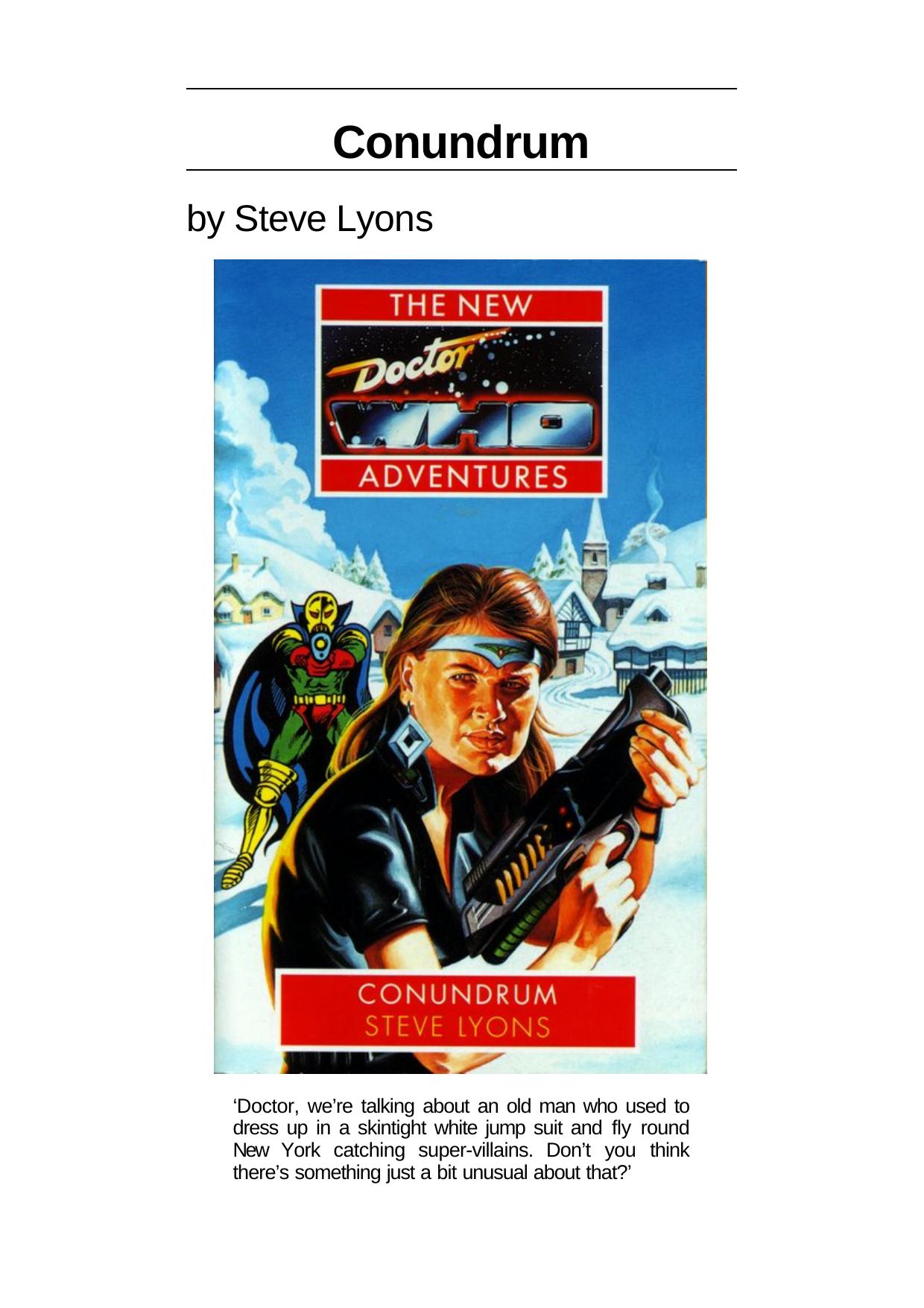 Conundrum (Doctor Who the New Adventures) by Steve Lyons