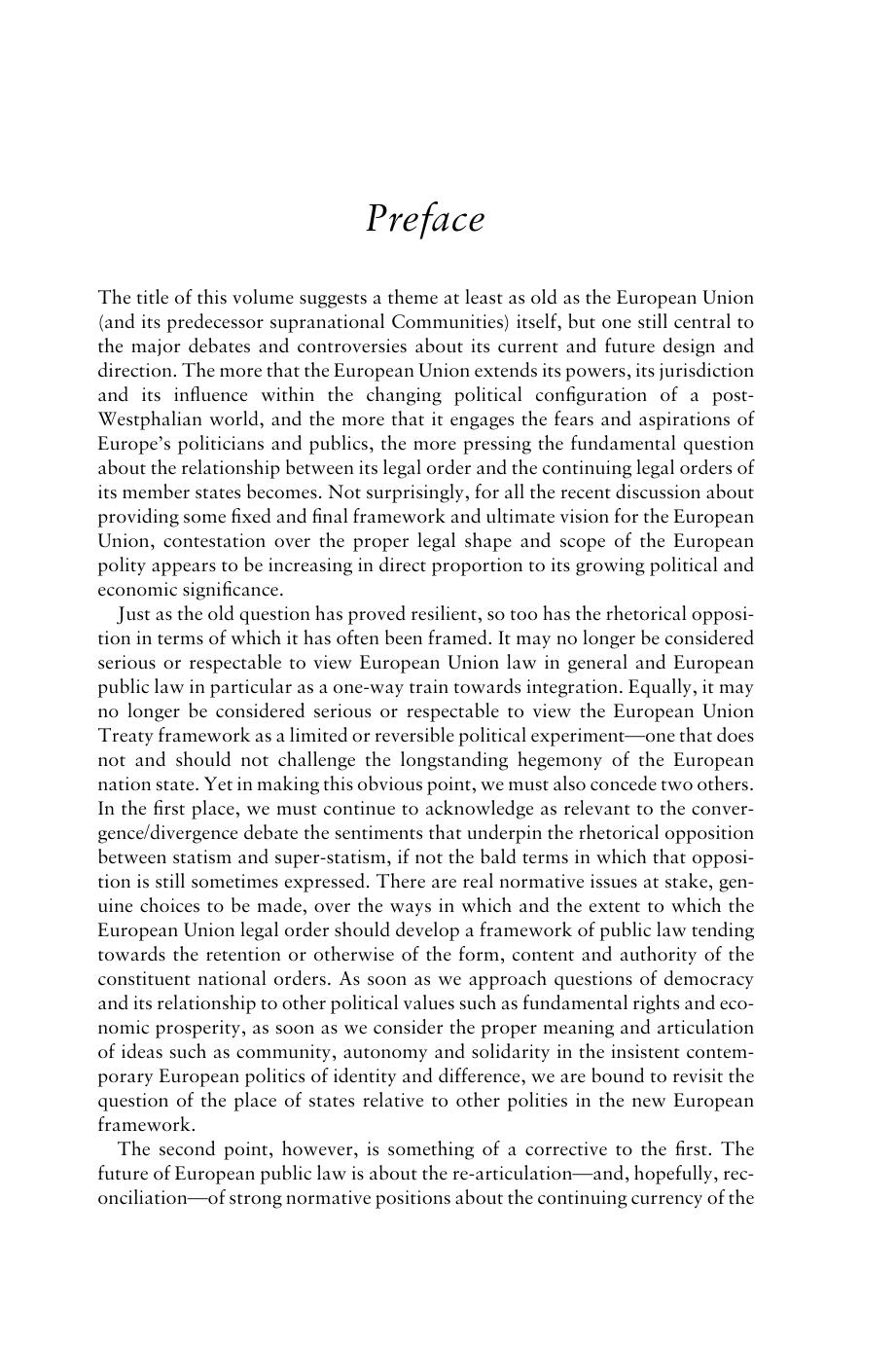 Convergence and Divergence in European Public Law by Paul Beaumont; Carole Lyons; Neil Walker (editors)