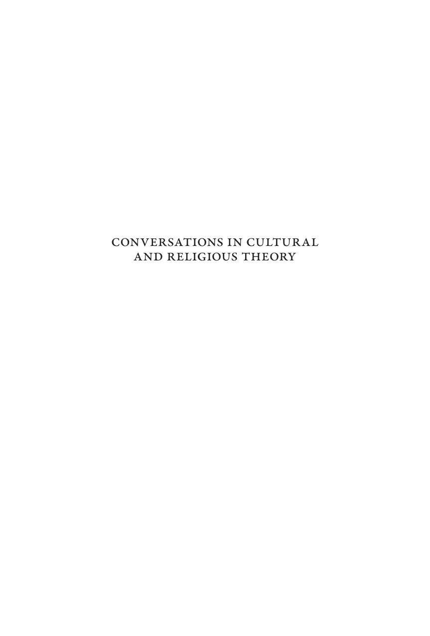 Conversations in Cultural and Religious Theory by Victor E. Taylor