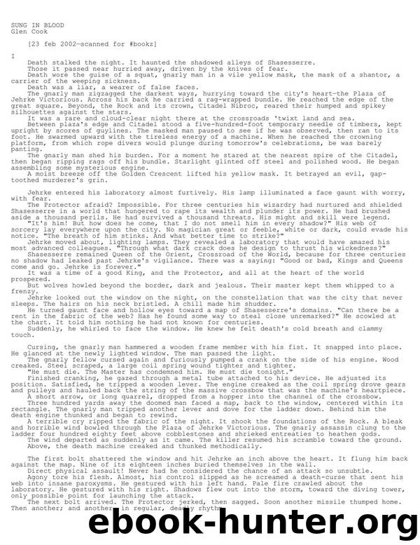 Cook, Glen - Sung In Blood by Cook Glen