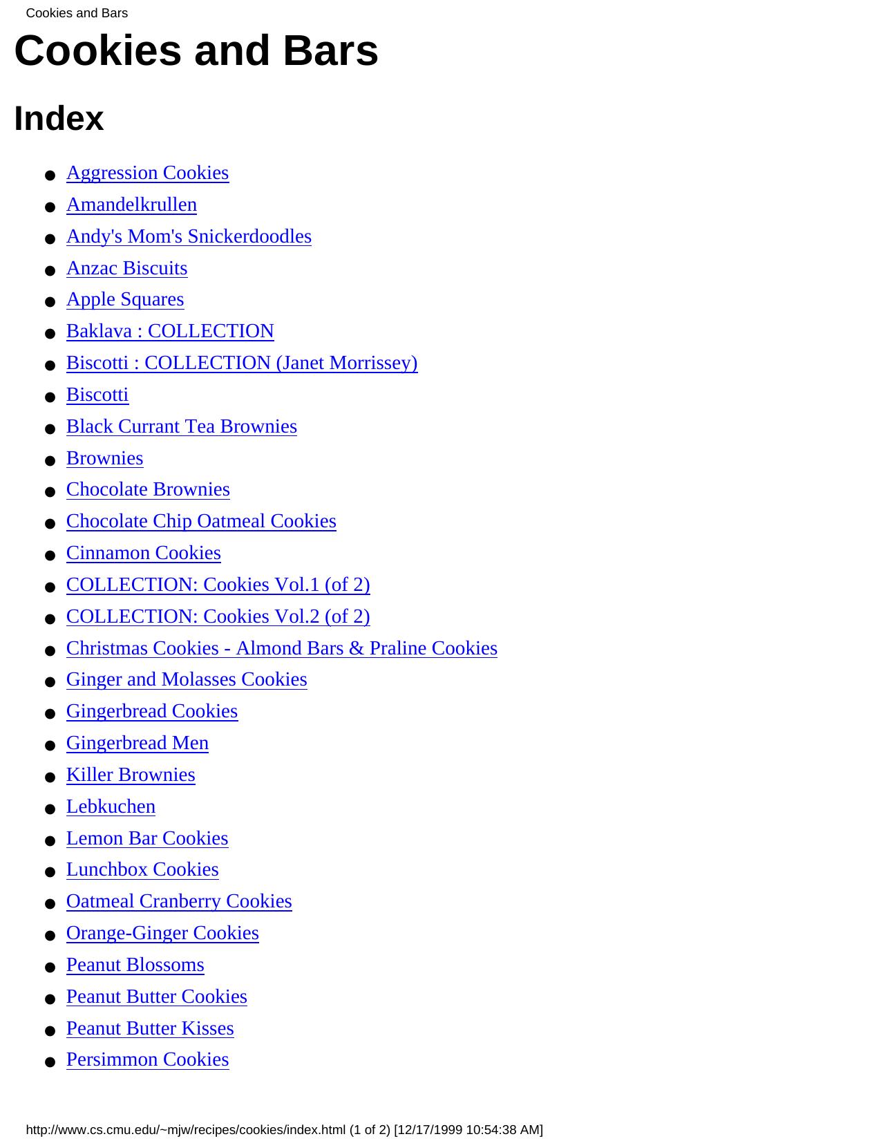 Cookies and Bars by Cookbooks