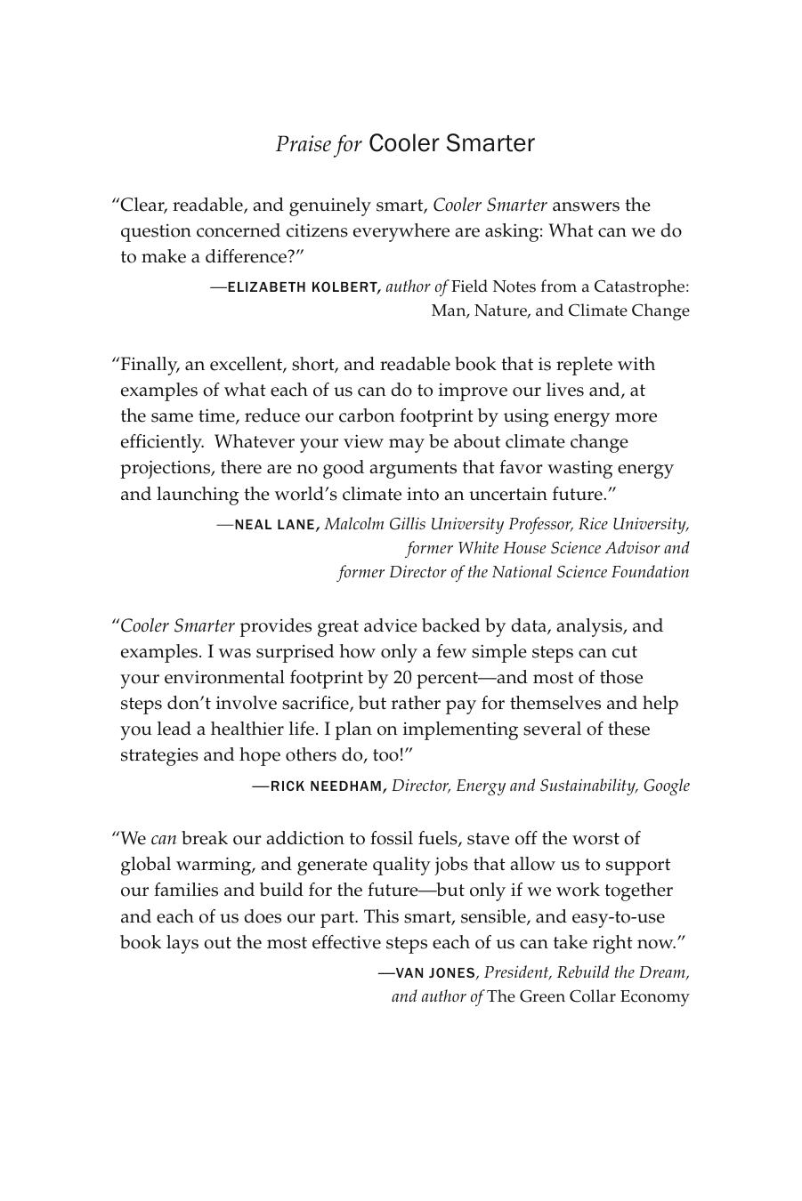 Cooler Smarter: Practical Steps for Low-Carbon Living: Expert Advice From the Union of Concerned Scientists by Seth Shulman