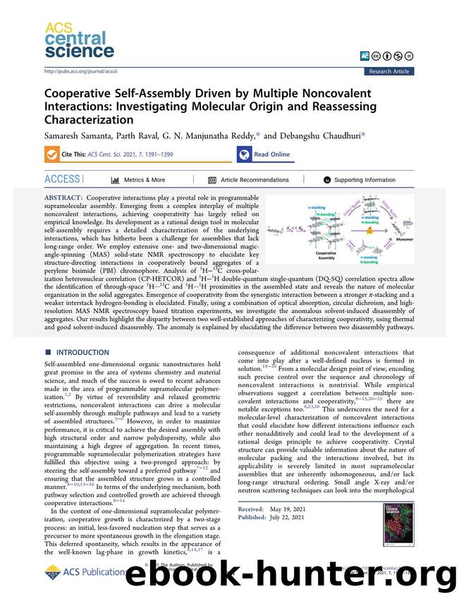 Cooperative Self-Assembly Driven by Multiple Noncovalent Interactions: Investigating Molecular Origin and Reassessing Characterization by unknow