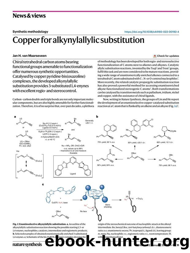 Copper for alkynylallylic substitution by Jan H. Maarseveen