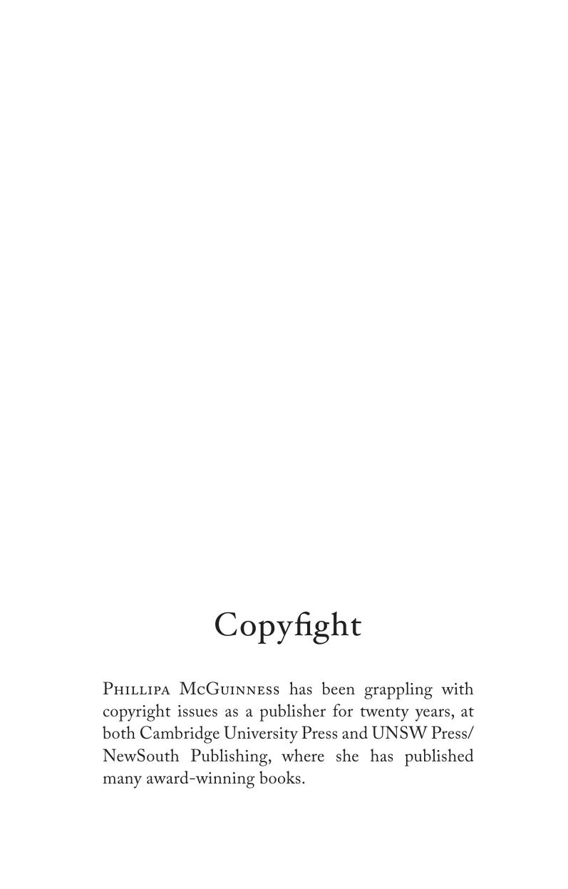 Copyfight by Phillipa McGuinness (editor)