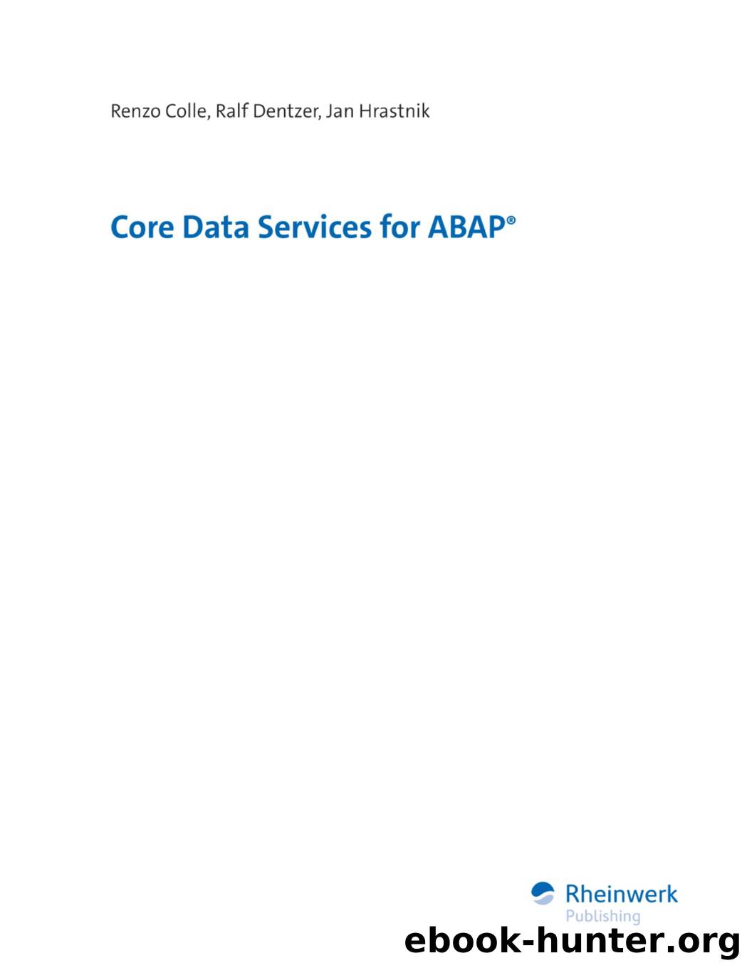 Core Data Services for ABAP by Unknown