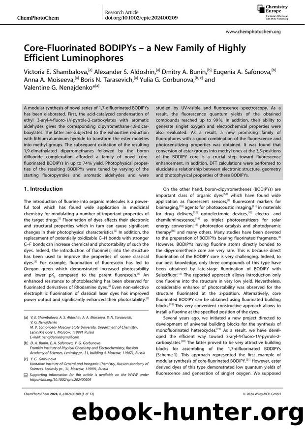 CoreâFluorinated BODIPYs â a New Family of Highly Efficient Luminophores by Unknown