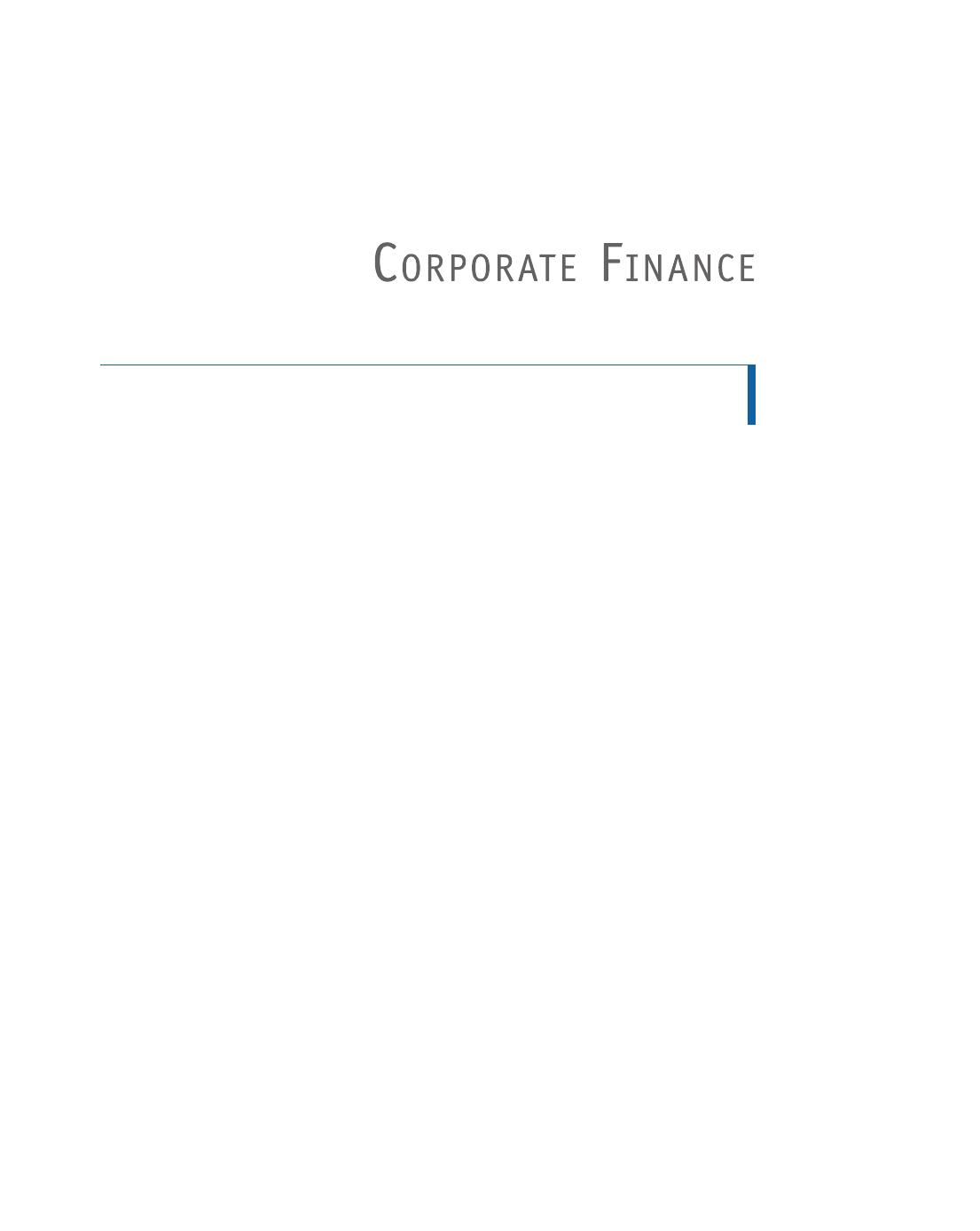 Corporate Finance by 4<8=8AB@0B>@