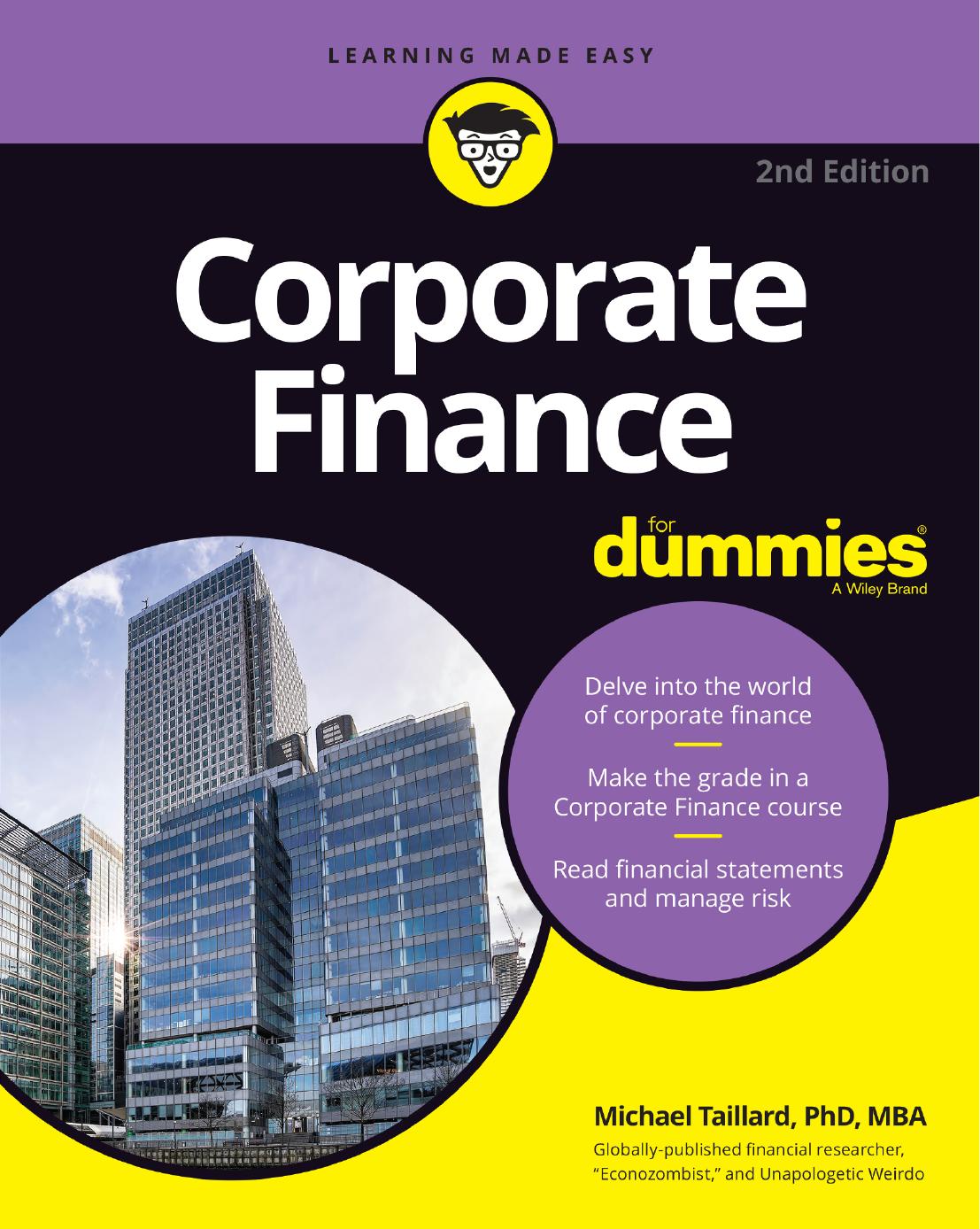 Corporate Finance for Dummies by Michael Taillard