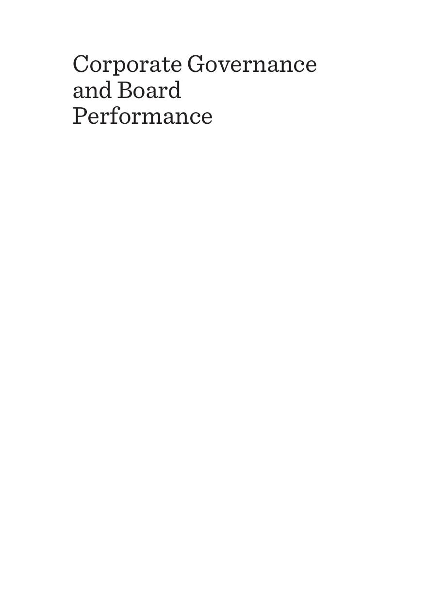Corporate Governance and Board Performance : Empirical Evidence from Pacific Island Countries by Morris O. Namoga