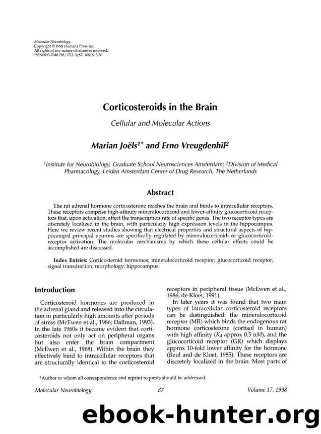 Corticosteroids in the brain by Unknown