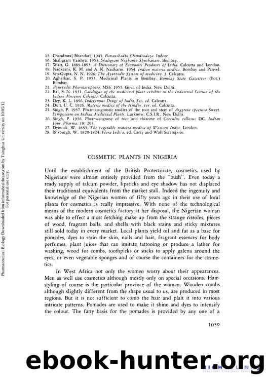 Cosmetic Plants in Nigeria by Mrs. Bep Oliver Bever