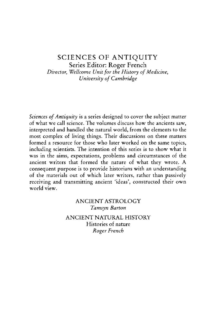 Cosmology in Antiquity by M. R. Wright