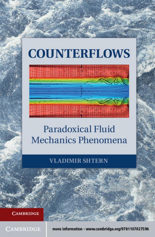 Counterflows: Paradoxical Fluid Mechanics Phenomena by Vladimir Shtern