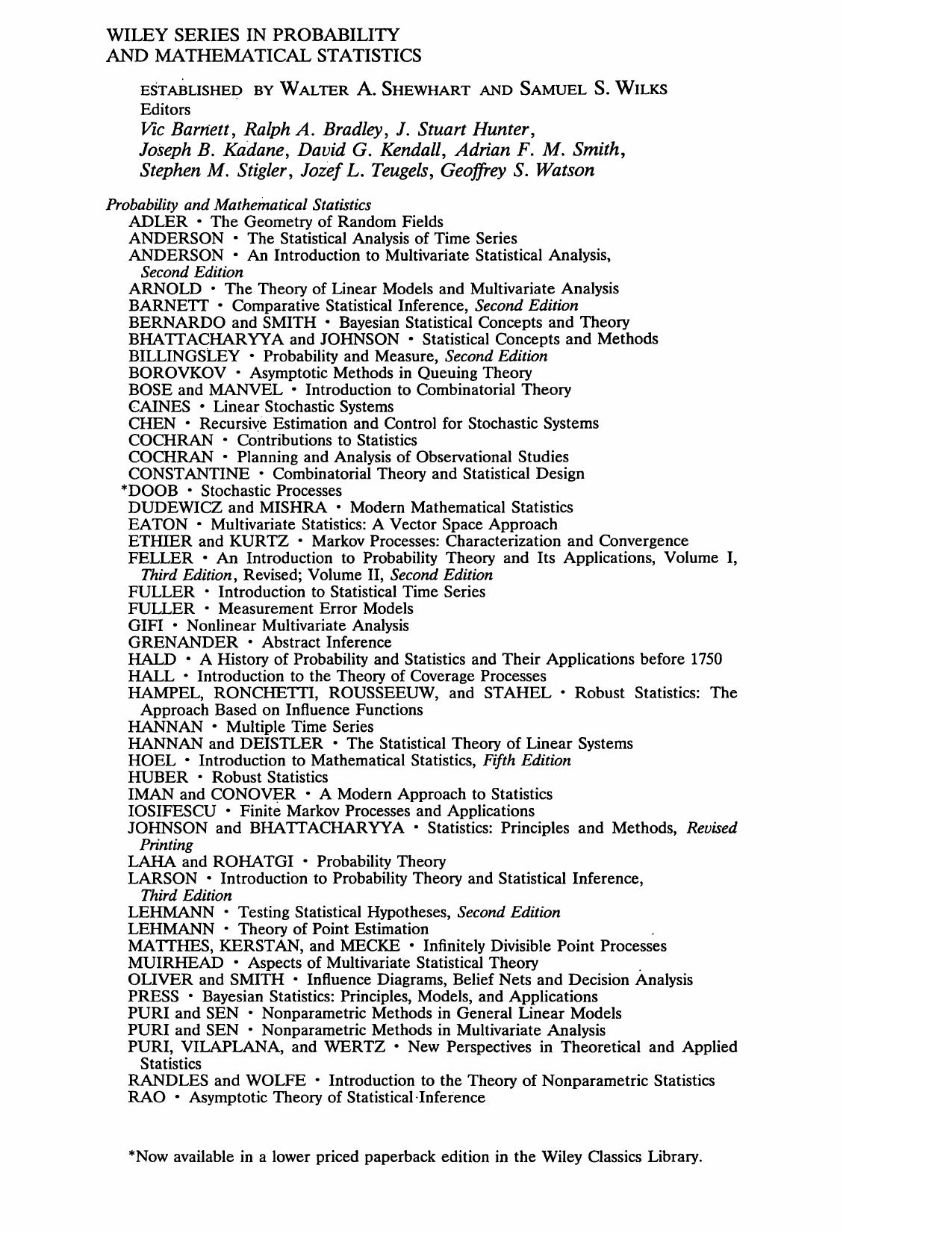 Counting Procs. and Survival Anal. by T. Fleming D. Harrington