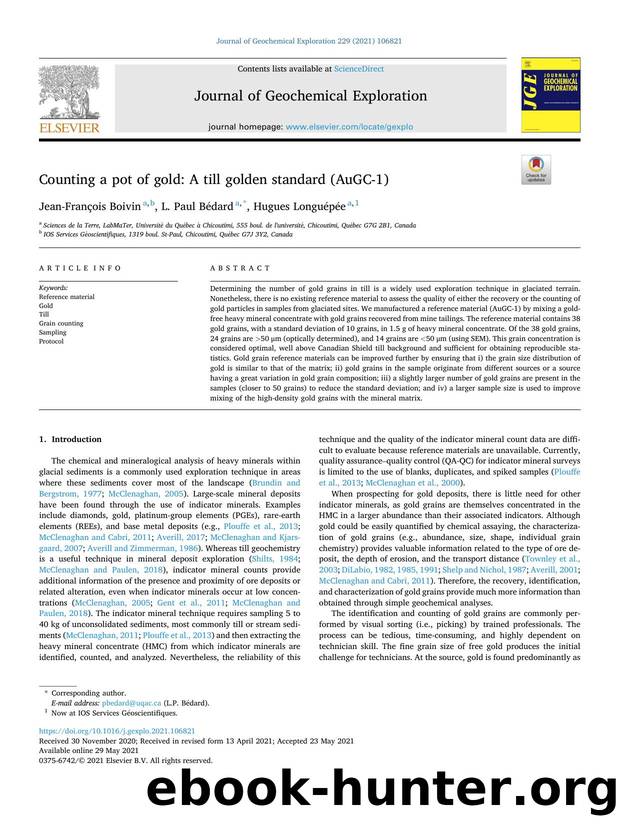 Counting a pot of gold: A till golden standard (AuGC-1) by Jean-François Boivin & L. Paul Bédard & Hugues Longuépée