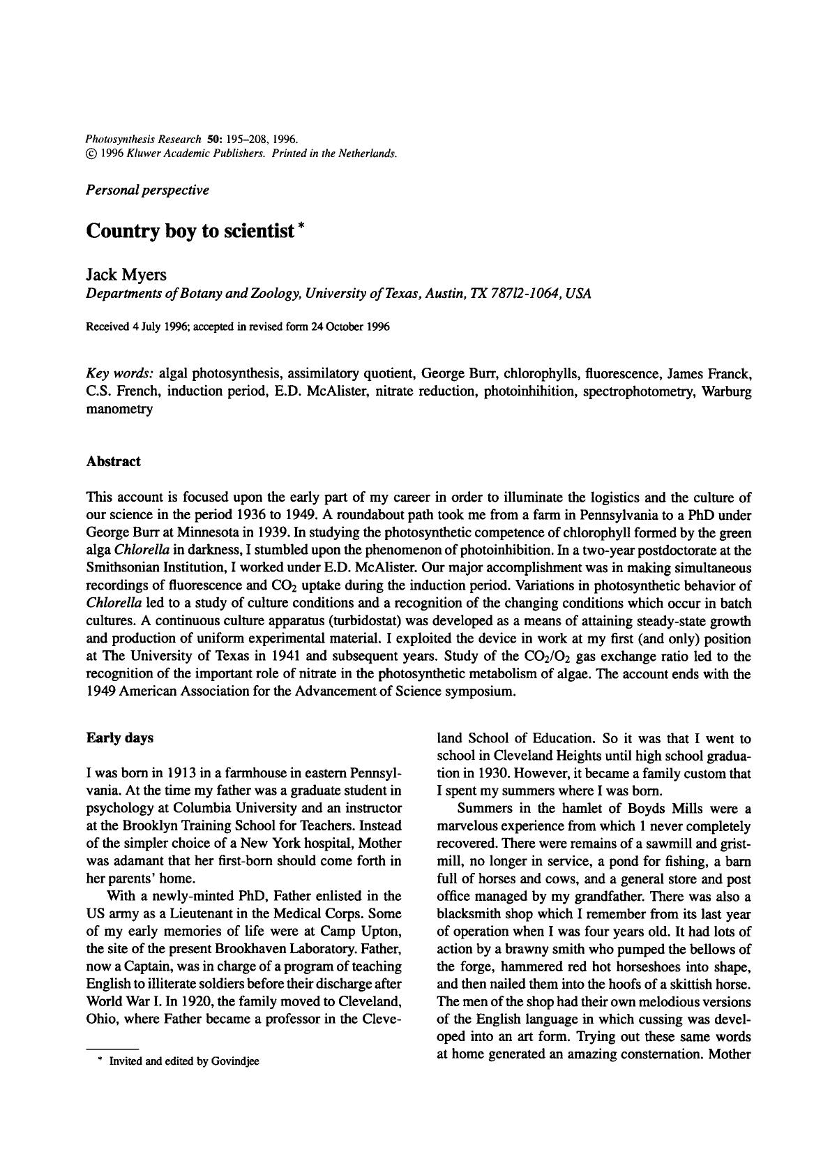 Country boy to scientist by Unknown