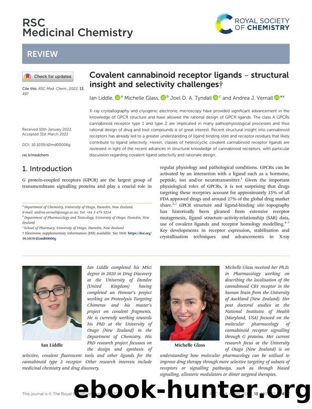 Covalent cannabinoid receptor ligands â structural insight and selectivity challenges by Ian Liddle & Michelle Glass & Joel D. A. Tyndall & Andrea J. Vernall