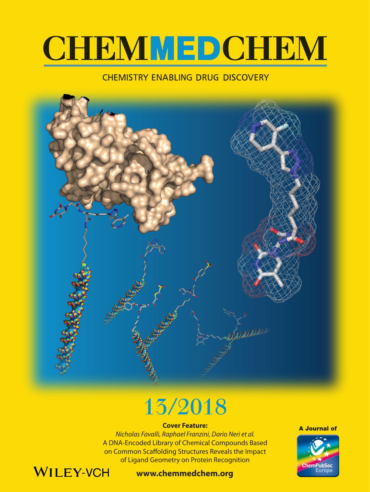 Cover Feature: A DNAâEncoded Library of Chemical Compounds Based on Common Scaffolding Structures Reveals the Impact of Ligand Geometry on Protein Recognition (ChemMedChem 132018) by Unknown