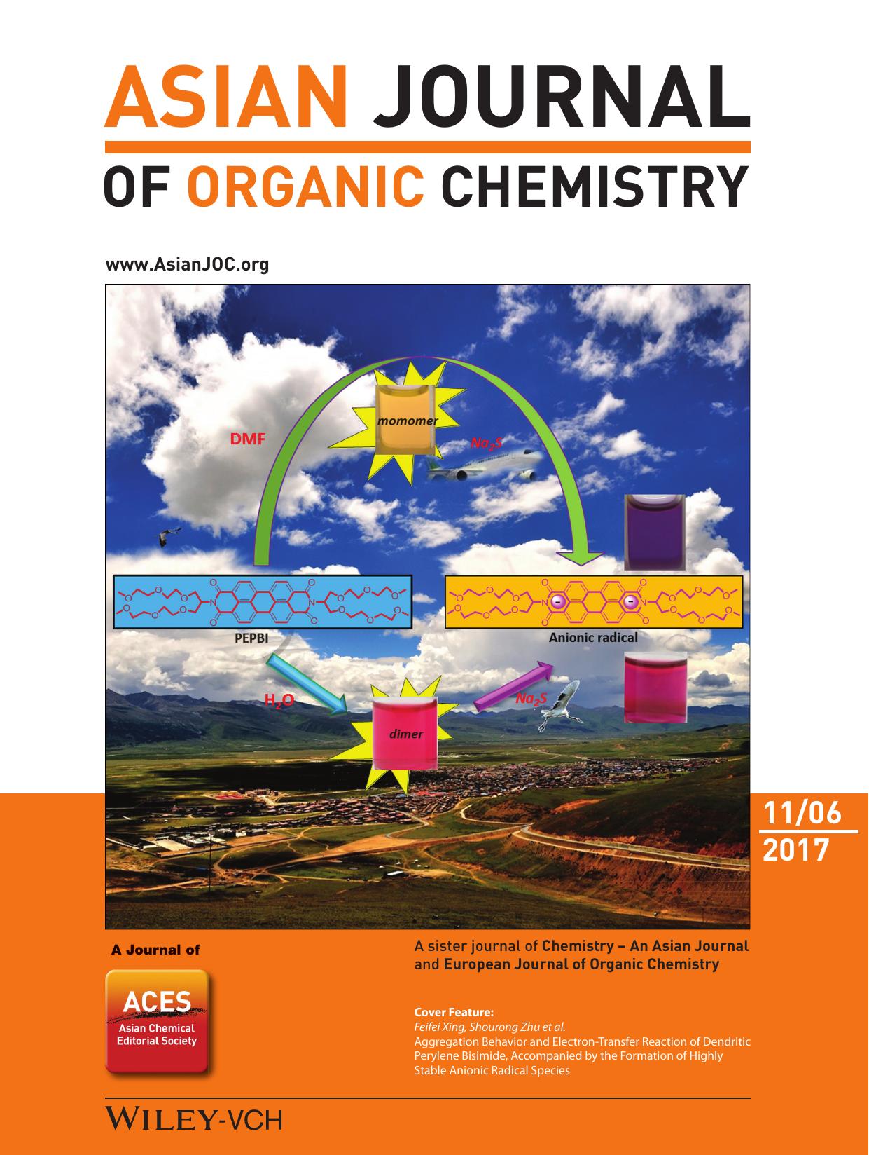 Cover Feature: Aggregation Behavior and ElectronâTransfer Reaction of Dendritic Perylene Bisimide, Accompanied by the Formation of Highly Stable Anionic Radical Species (Asian J. Org. Chem. 112017) by Unknown