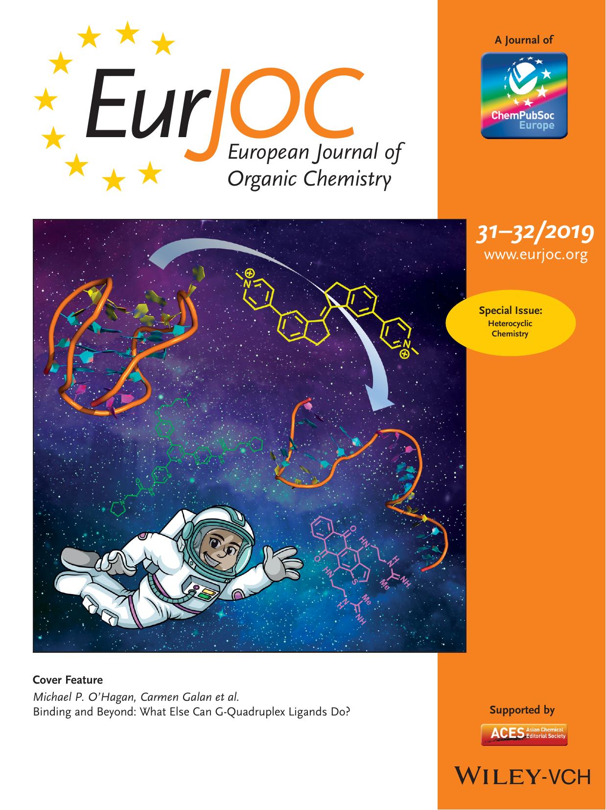 Cover Feature: Binding and Beyond: What Else Can G‐Quadruplex Ligands Do? (Eur. J. Org. Chem. 31‐322019) by Unknown