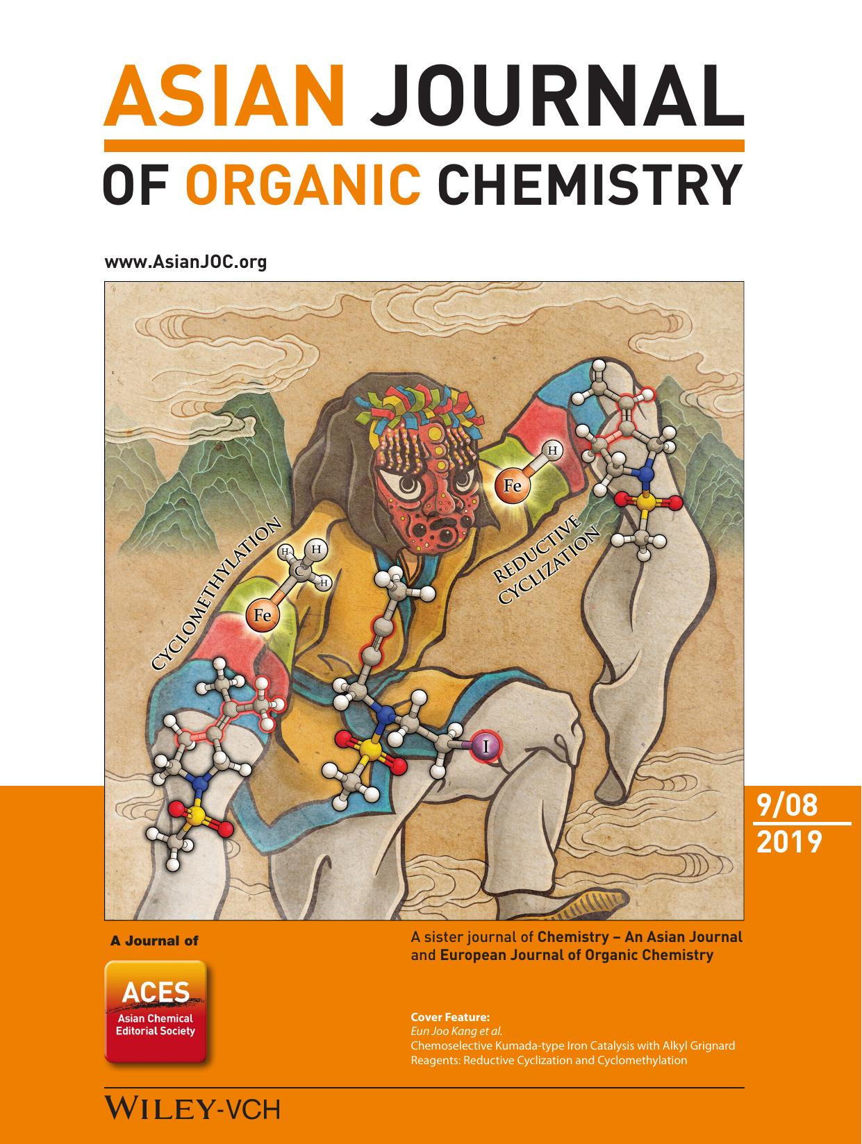 Cover Feature: Chemoselective KumadaâType Iron Catalysis with Alkyl Grignard Reagents: Reductive Cyclization and Cyclomethylation (Asian J. Org. Chem. 92019) by Unknown