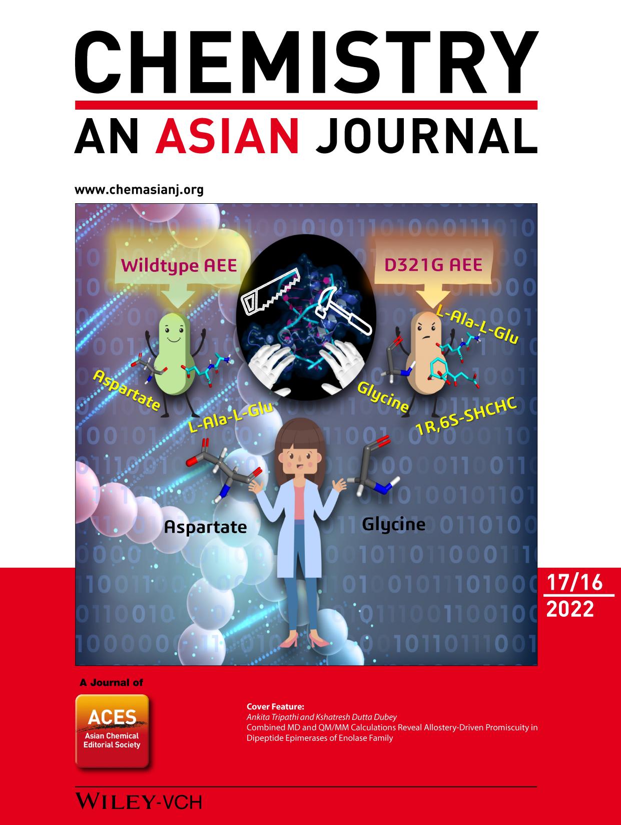 Cover Feature: Combined MD and QMMM Calculations Reveal AllosteryâDriven Promiscuity in Dipeptide Epimerases of Enolase Family (Chem. Asian J. 162022) by Unknown