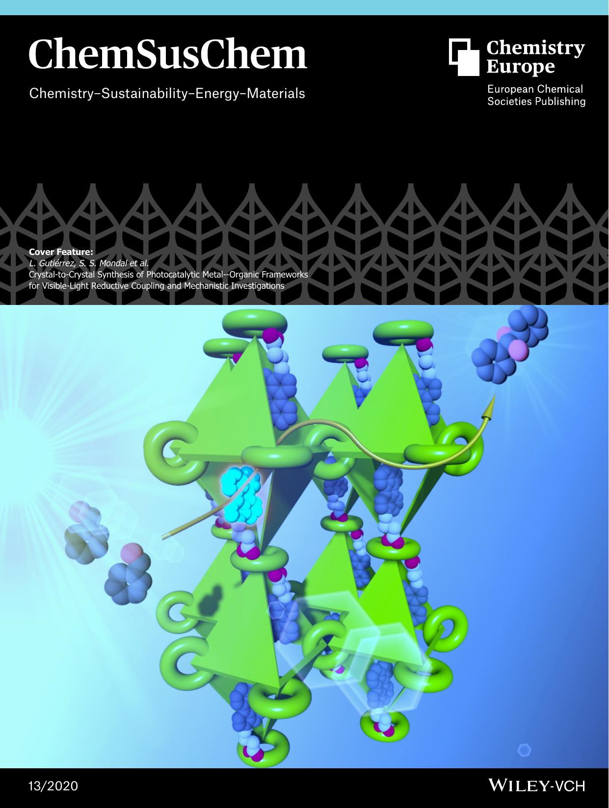 Cover Feature: CrystalâtoâCrystal Synthesis of Photocatalytic MetalâOrganic Frameworks for VisibleâLight Reductive Coupling and Mechanistic Investigations (ChemSusChem 132020) by Unknown