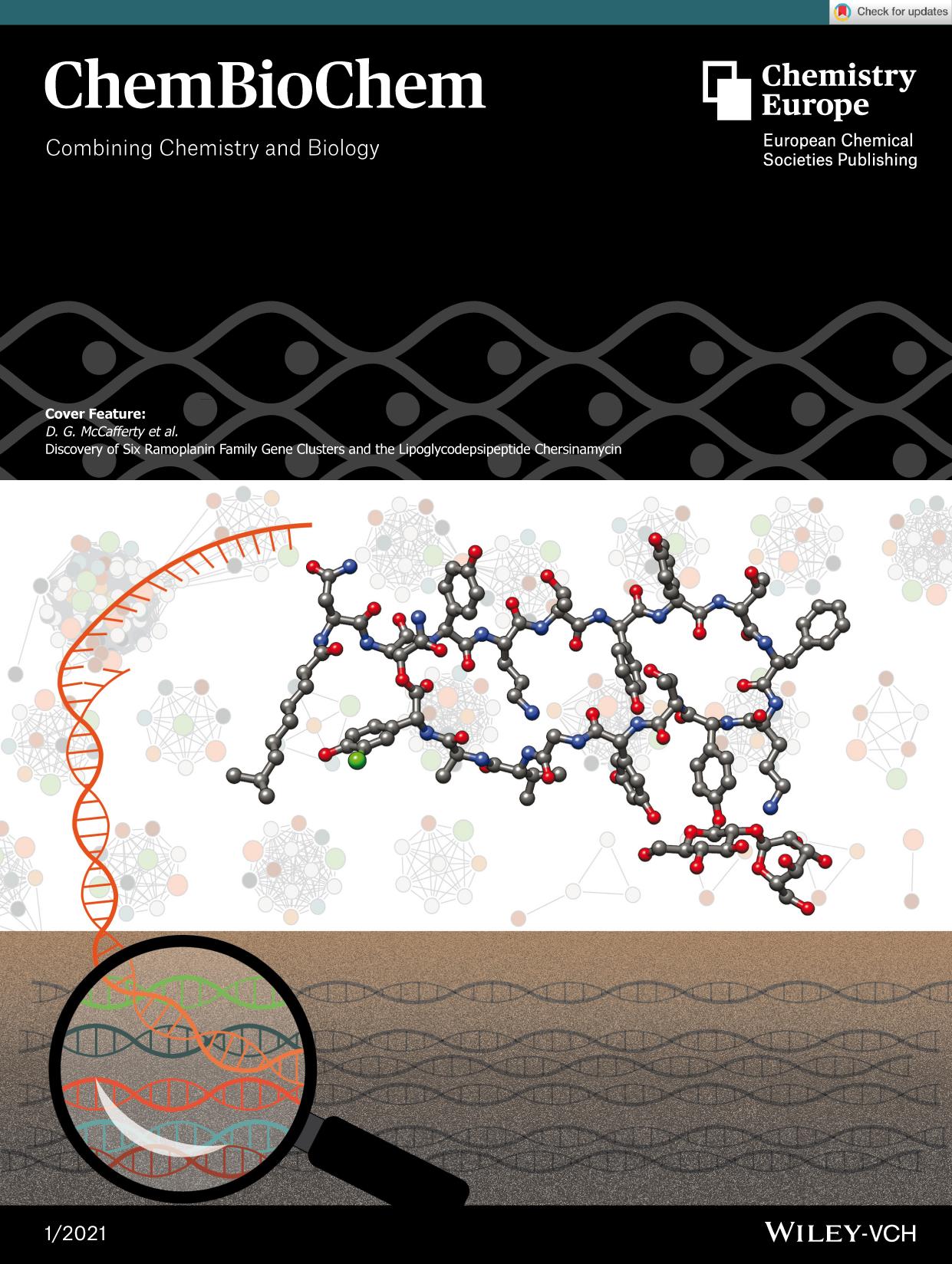 Cover Feature: Discovery of Six Ramoplanin Family Gene Clusters and the Lipoglycodepsipeptide Chersinamycin (ChemBioChem 12021) by Unknown