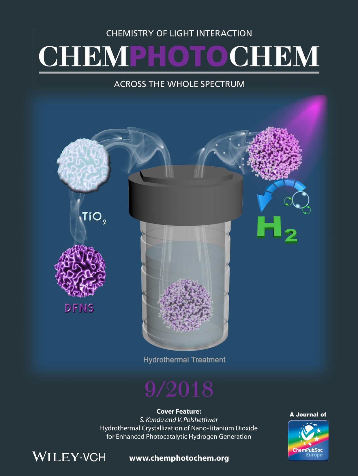 Cover Feature: Hydrothermal Crystallization of NanoâTitanium Dioxide for Enhanced Photocatalytic Hydrogen Generation (ChemPhotoChem 92018) by Unknown