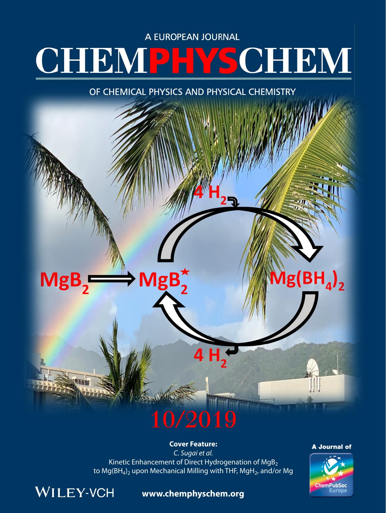 Cover Feature: Kinetic Enhancement of Direct Hydrogenation of MgB2 to Mg(BH4)2 upon Mechanical Milling with THF, MgH2, andor Mg (ChemPhysChem 102019) by Unknown