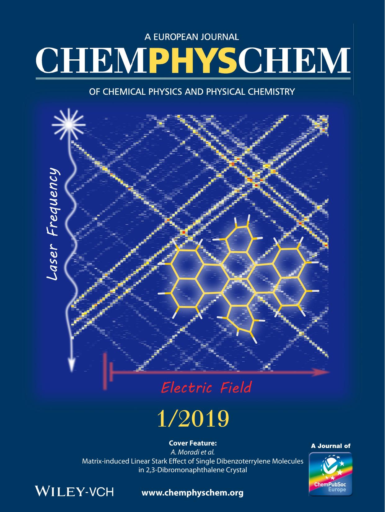 Cover Feature: Matrixâinduced Linear Stark Effect of Single Dibenzoterrylene Molecules in 2,3âDibromonaphthalene Crystal (ChemPhysChem 12019) by Unknown