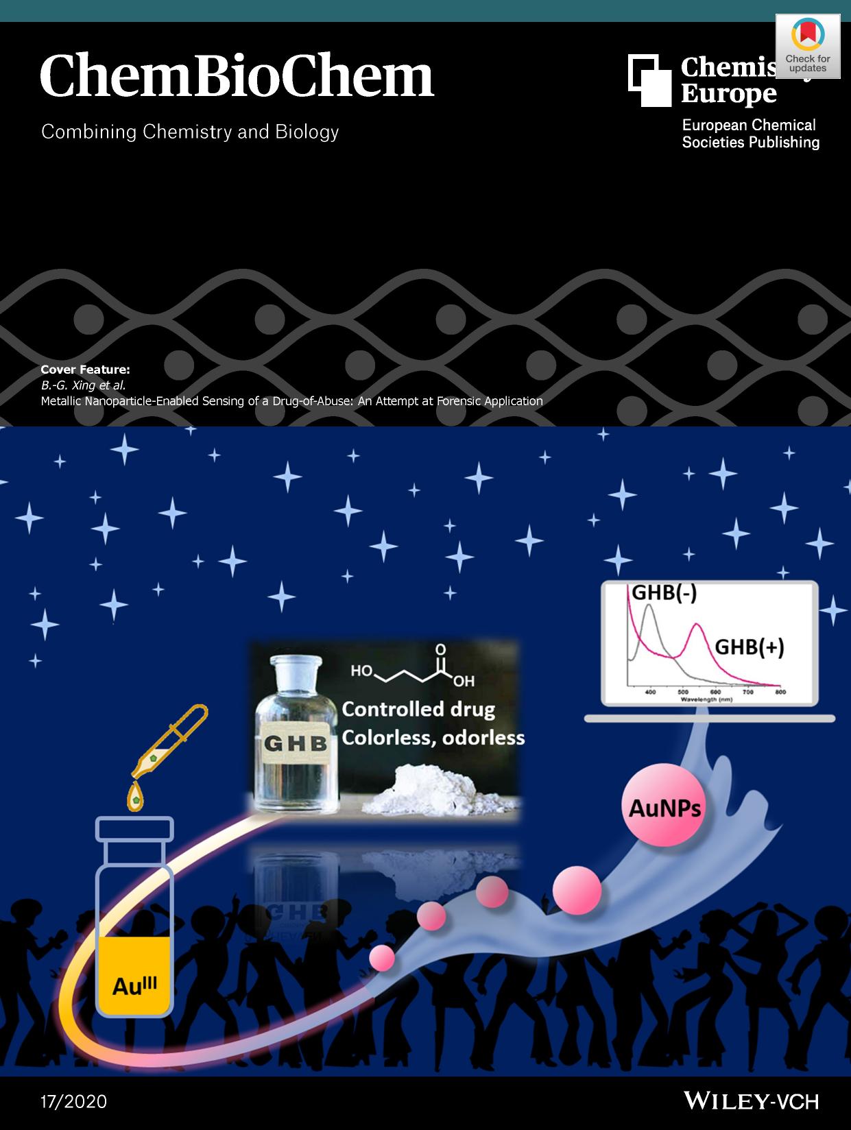 Cover Feature: Metallic NanoparticleâEnabled Sensing of a DrugâofâAbuse: An Attempt at Forensic Application (ChemBioChem 172020) by Unknown