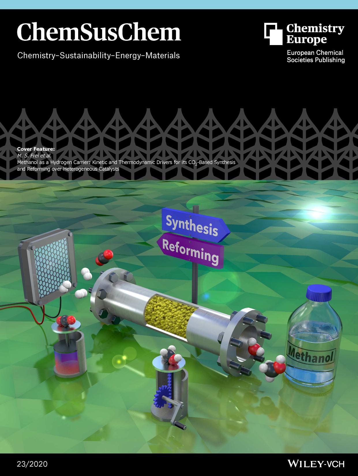 Cover Feature: Methanol as a Hydrogen Carrier: Kinetic and Thermodynamic Drivers for its CO2âBased Synthesis and Reforming over Heterogeneous Catalysts (ChemSusChem 232020) by Unknown