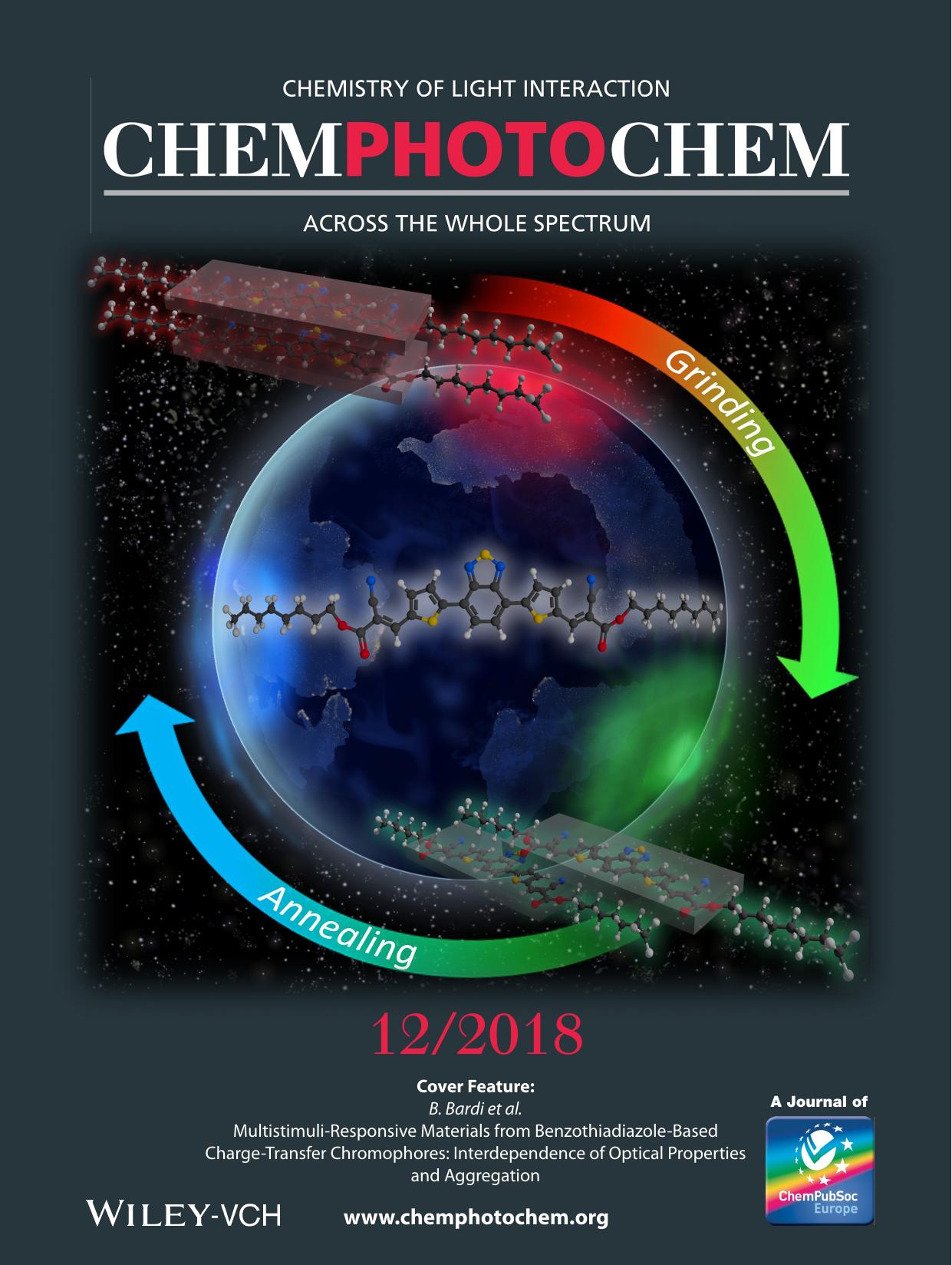 Cover Feature: MultistimuliâResponsive Materials from BenzothiadiazoleâBased ChargeâTransfer Chromophores: Interdependence of Optical Properties and Aggregation (ChemPhotoChem 122018) by Unknown