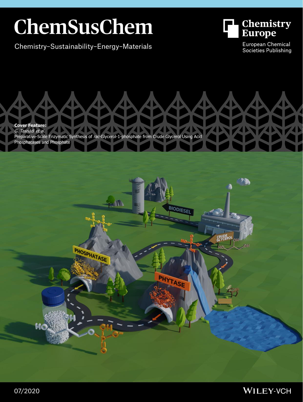 Cover Feature: PreparativeâScale Enzymatic Synthesis of racâGlycerolâ1âphosphate from Crude Glycerol Using Acid Phosphatases and Phosphate (ChemSusChem 72020) by Unknown