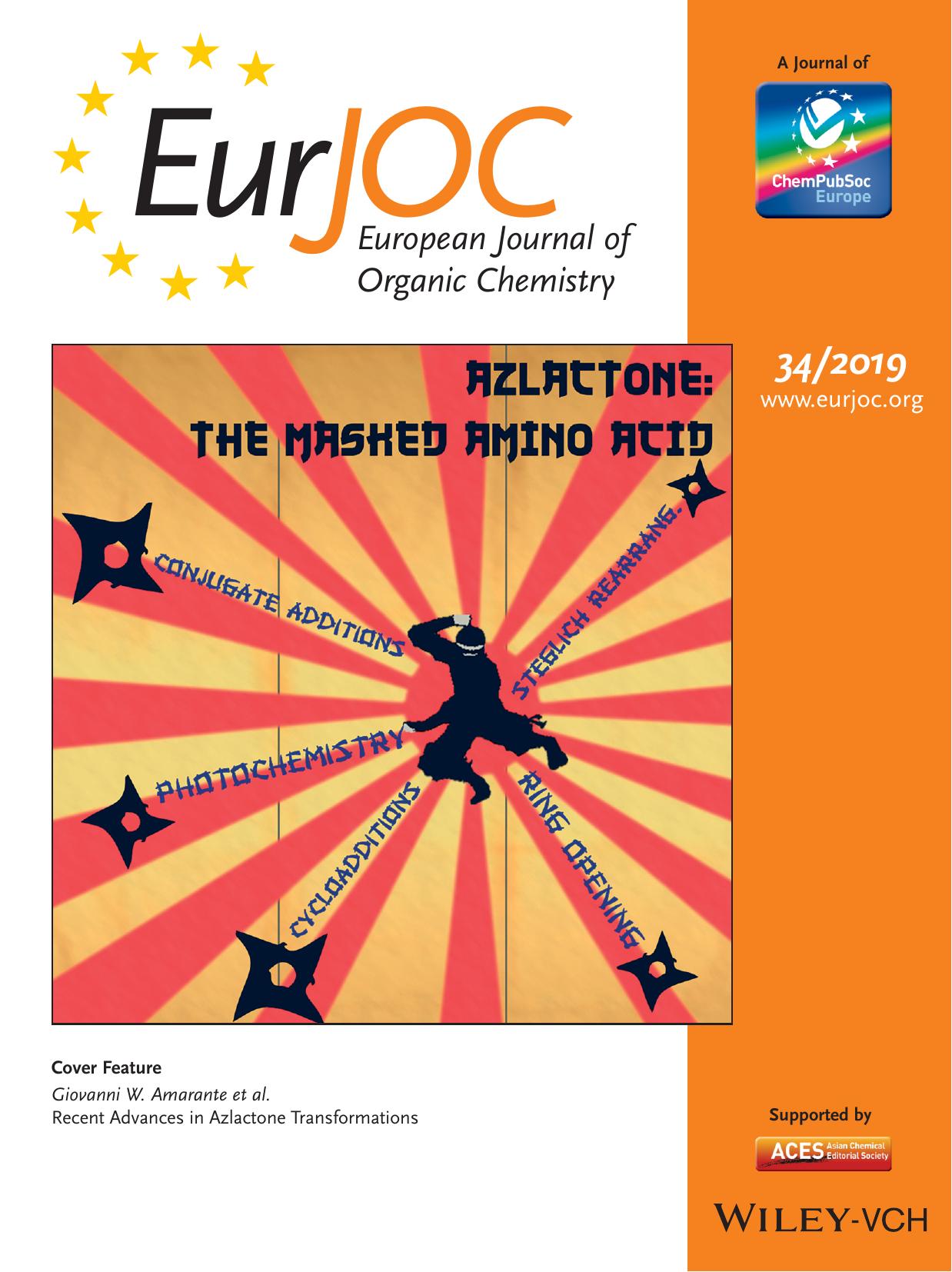 Cover Feature: Recent Advances in Azlactone Transformations (Eur. J. Org. Chem. 342019) by Unknown