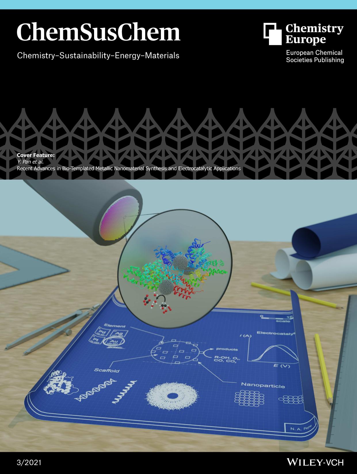 Cover Feature: Recent Advances in BioâTemplated Metallic Nanomaterial Synthesis and Electrocatalytic Applications (ChemSusChem 32021) by Unknown