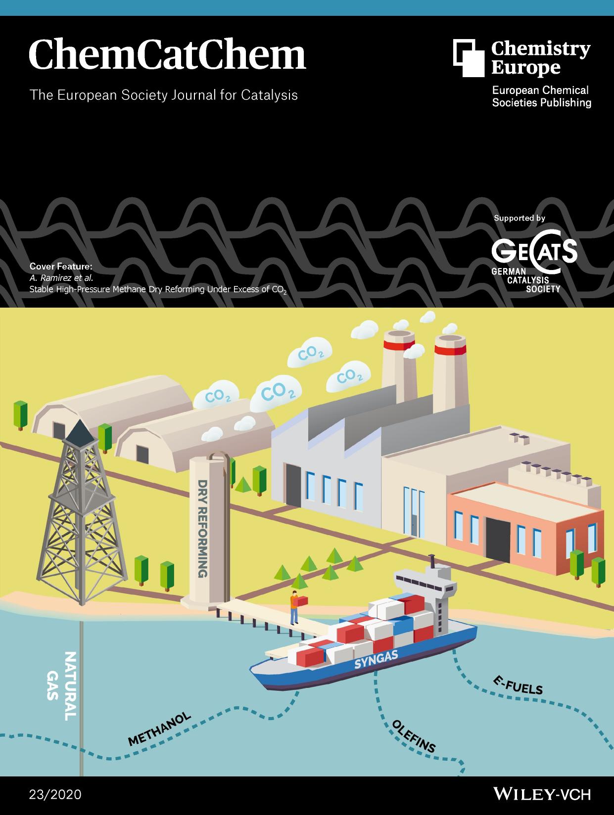 Cover Feature: Stable HighâPressure Methane Dry Reforming Under Excess of CO2 (ChemCatChem 232020) by Unknown