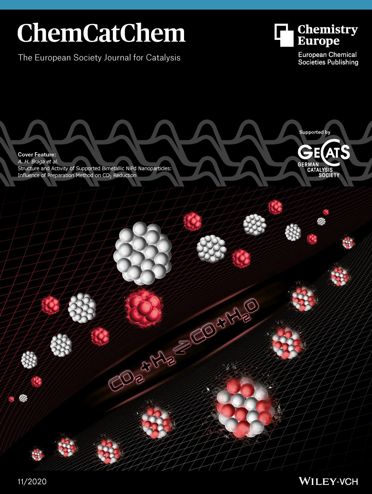 Cover Feature: Structure and activity of supported bimetallic NiPd nanoparticles: influence of preparation method on CO2 reduction (ChemCatChem 112020) by Unknown