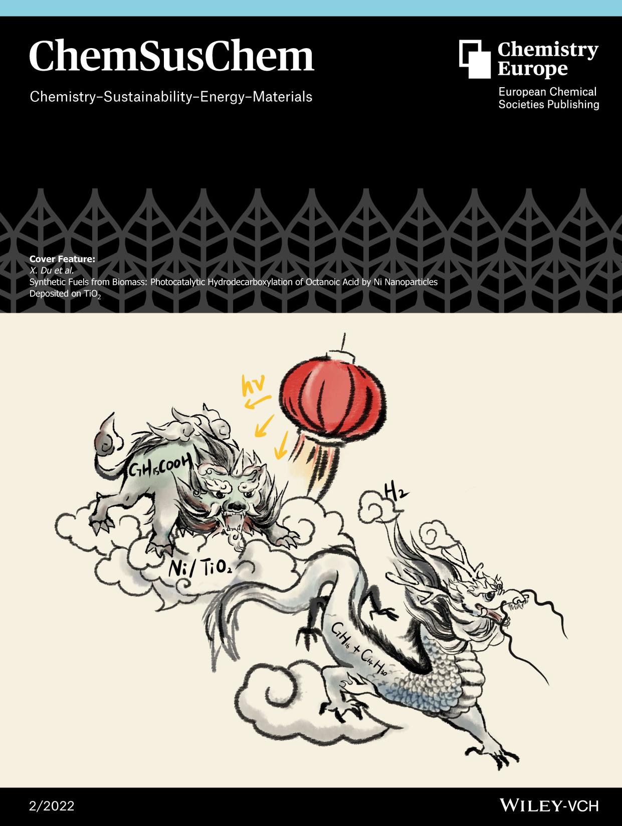 Cover Feature: Synthetic Fuels from Biomass: Photocatalytic Hydrodecarboxylation of Octanoic Acid by Ni Nanoparticles Deposited on TiO2 (ChemSusChem 22022) by Unknown